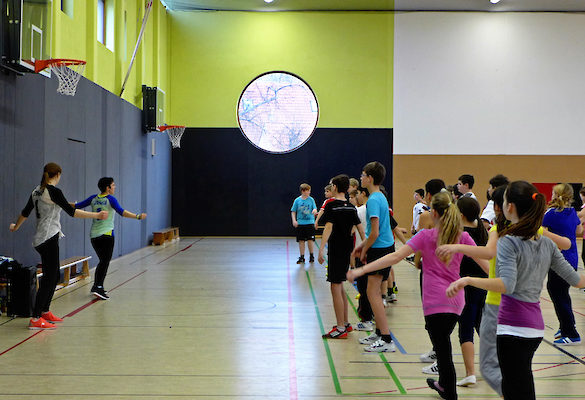 Familie Schieberle tanzte vor und alle machten mit.