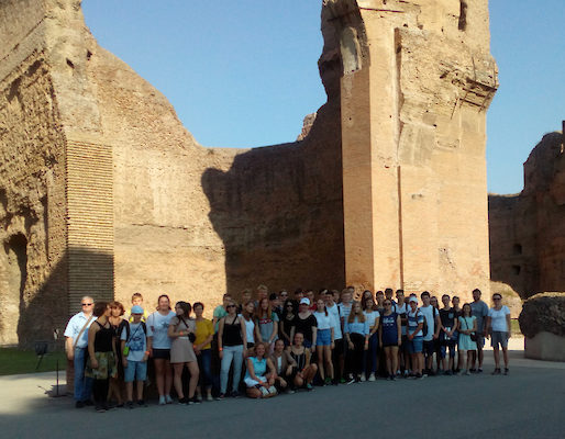 Gemeinsames Foto in den Caracalla-Thermen.
