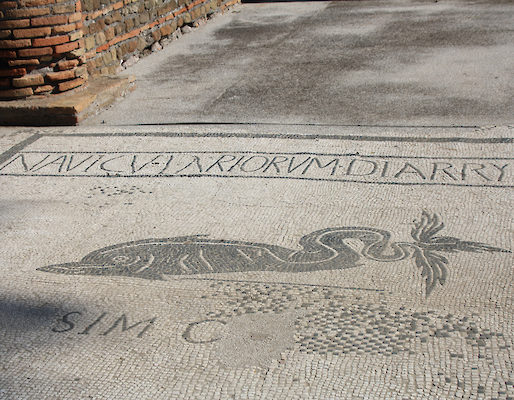 Mosaiken in Ostia Antica.